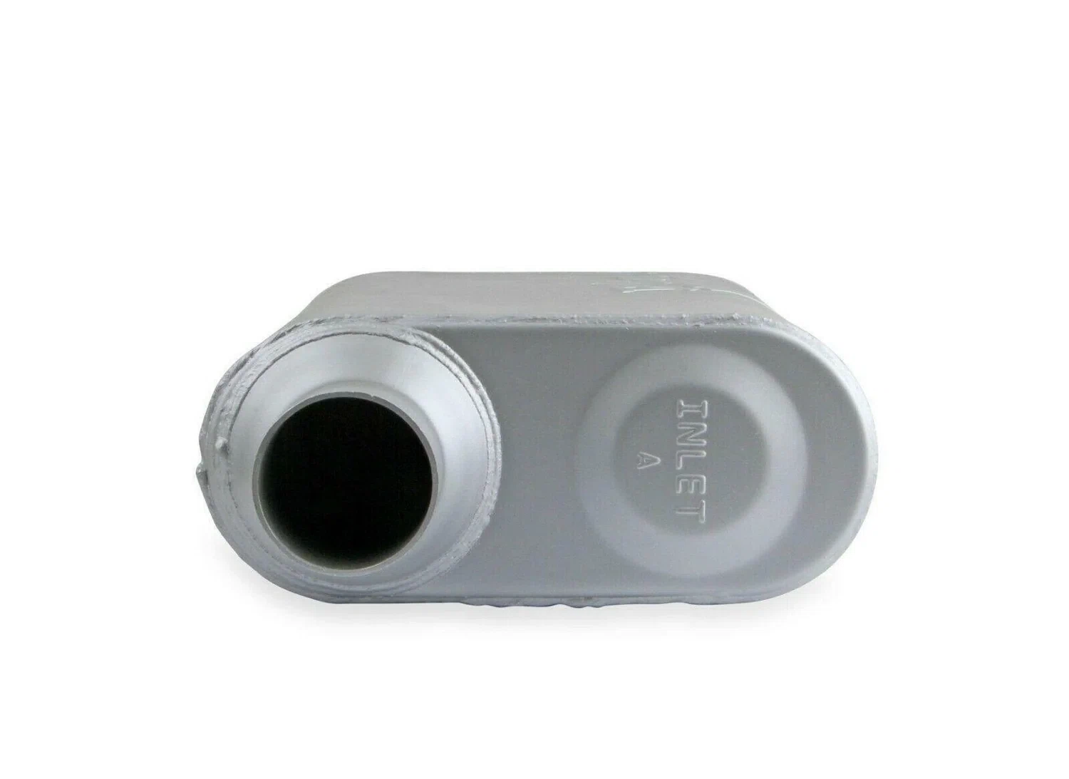 Flowmonster 2-Chamber Muffler 42443-FM 2.25 Offset Inlet_2.25 Offset Outlet